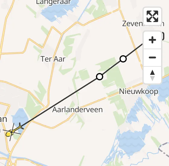 Vlucht Politiehelikopter PH-PXB van Zevenhoven naar Alphen aan den Rijn op woensdag 18 december 2024 9:27