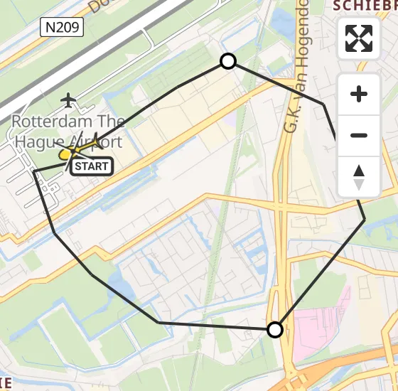 Vlucht Traumahelikopter PH-UMC van Rotterdam The Hague Airport naar Rotterdam The Hague Airport op woensdag 18 december 2024 9:38