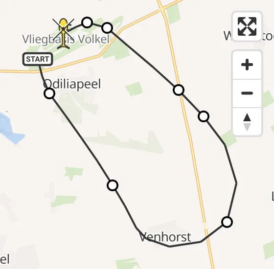 Vlucht Traumahelikopter PH-HVB van Vliegbasis Volkel naar Vliegbasis Volkel op woensdag 18 december 2024 20:24