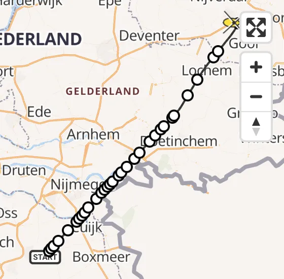 Vlucht Traumahelikopter PH-HVB van Vliegbasis Volkel naar Enter op donderdag 19 december 2024 7:16