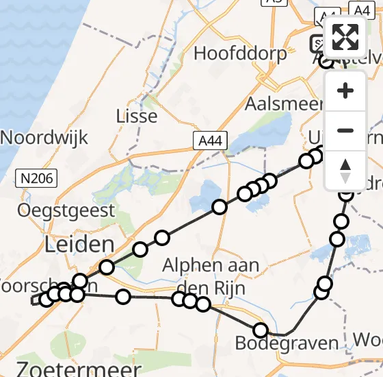 Vlucht Politiehelikopter PH-PXF van Schiphol naar Schiphol op donderdag 19 december 2024 7:38