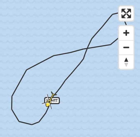 Vlucht Kustwachthelikopter PH-SAR van  naar  op vrijdag 20 december 2024 18:55