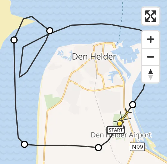 Vlucht Kustwachthelikopter PH-NCG van Vliegveld De Kooy naar Vliegveld De Kooy op zaterdag 21 december 2024 9:34