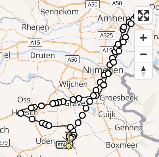 Vlucht Traumahelikopter PH-DOC van Vliegbasis Volkel naar Volkel op zaterdag 21 december 2024 11:43