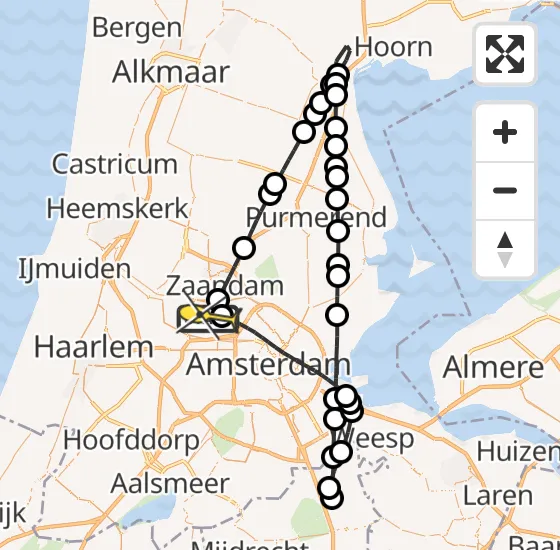 Vlucht Traumahelikopter PH-LLN van Amsterdam Heliport naar Amsterdam Heliport op zondag 22 december 2024 13:50