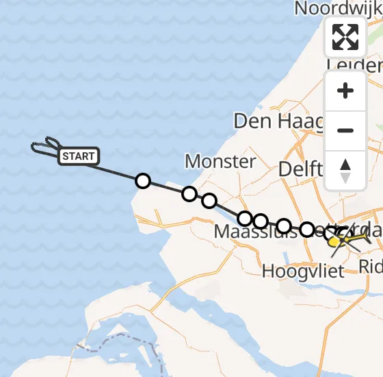 Vlucht Kustwachthelikopter PH-SAR van  naar Erasmus MC op zondag 22 december 2024 14:41