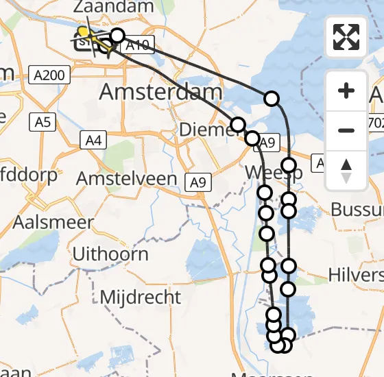 Vlucht Traumahelikopter PH-LLN van Amsterdam Heliport naar Amsterdam Heliport op zondag 22 december 2024 16:35