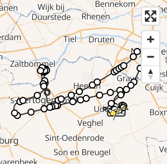 Vlucht Politiehelikopter PH-PXC van Vliegbasis Volkel naar Vliegbasis Volkel op zondag 22 december 2024 20:27