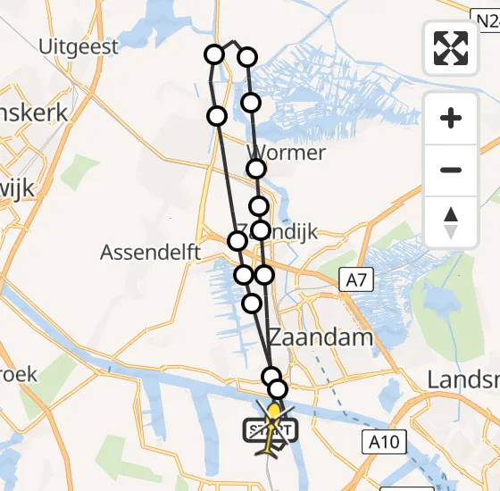 Vlucht Traumahelikopter PH-LLN van Amsterdam Heliport naar Amsterdam Heliport op maandag 23 december 2024 2:59