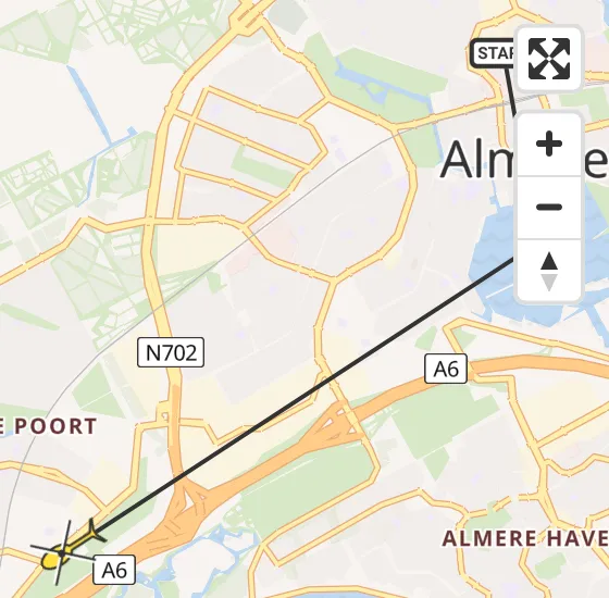 Vlucht Politiehelikopter PH-PXB van Almere naar Almere op maandag 23 december 2024 10:24