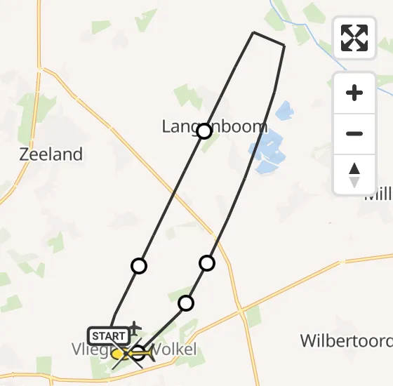 Vlucht Traumahelikopter PH-DOC van Vliegbasis Volkel naar Vliegbasis Volkel op maandag 23 december 2024 15:50