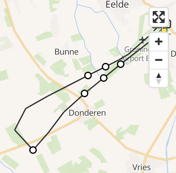 Vlucht Traumahelikopter PH-TTR van Groningen Airport Eelde naar Groningen Airport Eelde op maandag 23 december 2024 16:24