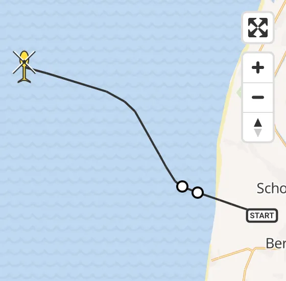 Vlucht Kustwachthelikopter PH-NCG van Schoorl naar  op maandag 23 december 2024 16:51