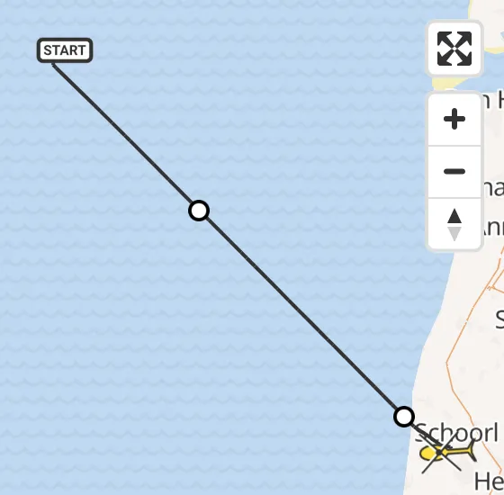 Vlucht Kustwachthelikopter PH-NCG van  naar Schoorl op maandag 23 december 2024 18:09