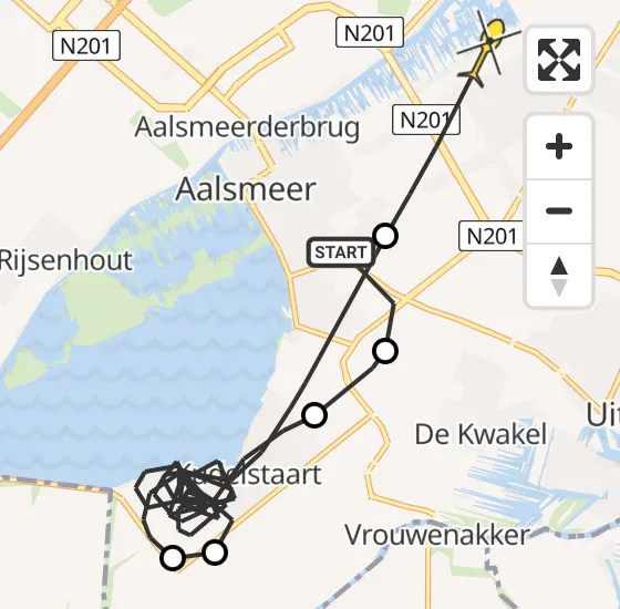 Vlucht Politiehelikopter PH-PXB van Aalsmeer naar Aalsmeer op maandag 23 december 2024 20:46