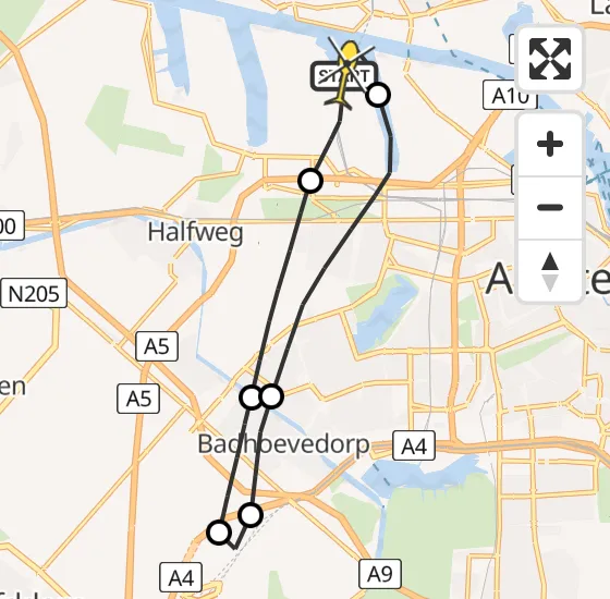 Vlucht Traumahelikopter PH-LLN van Amsterdam Heliport naar Amsterdam Heliport op dinsdag 24 december 2024 9:20