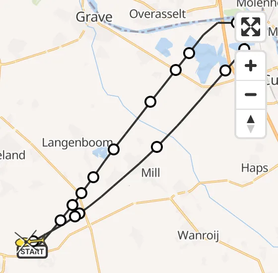 Vlucht Traumahelikopter PH-DOC van Vliegbasis Volkel naar Vliegbasis Volkel op dinsdag 31 december 2024 10:12