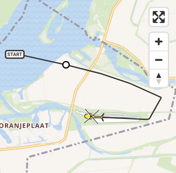 Vlucht Kustwachthelikopter PH-SAR van Arnemuiden naar Vliegveld Midden-Zeeland op dinsdag 31 december 2024 16:04