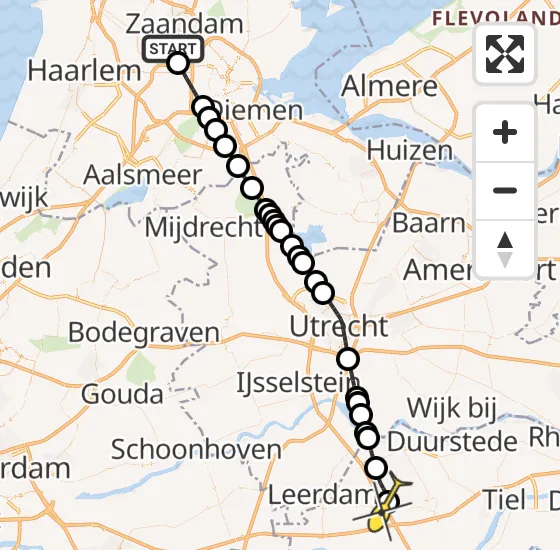 Vlucht Traumahelikopter PH-LLN van Amsterdam Heliport naar Enspijk op dinsdag 31 december 2024 20:56