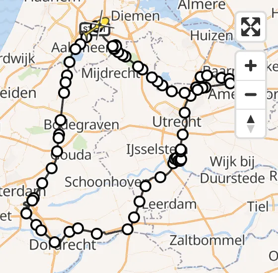 Vlucht Politiehelikopter PH-PXF van Schiphol naar Schiphol op donderdag 2 januari 2025 12:07