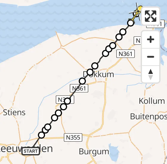 Vlucht Ambulancehelikopter PH-OOP van Leeuwarden naar Anjum op donderdag 2 januari 2025 17:25