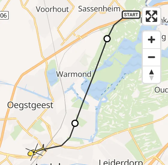 Vlucht Traumahelikopter PH-LLN van Sassenheim naar Leiden op donderdag 2 januari 2025 18:51