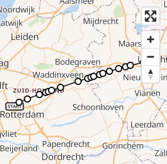 Vlucht Traumahelikopter PH-UMC van Rotterdam The Hague Airport naar Utrecht op donderdag 2 januari 2025 20:11