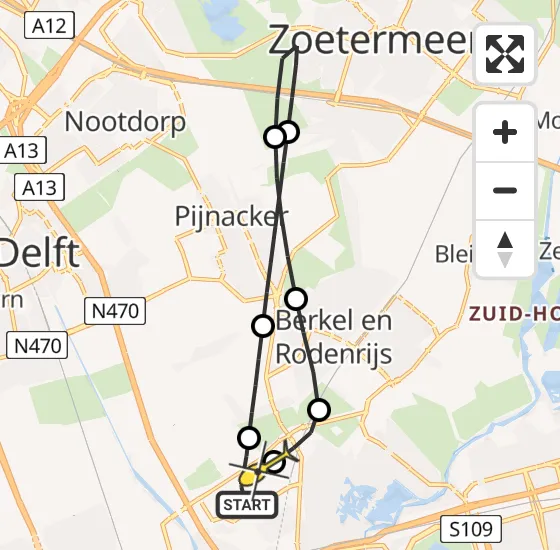 Vlucht Traumahelikopter PH-UMC van Rotterdam The Hague Airport naar Rotterdam The Hague Airport op donderdag 2 januari 2025 21:01