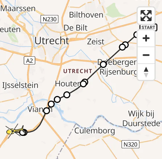 Vlucht Politiehelikopter PH-PXB van Leusden naar Lexmond op vrijdag 3 januari 2025 10:04