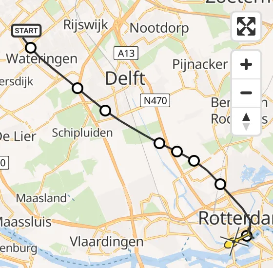 Vlucht Traumahelikopter PH-UMC van Den Haag naar Erasmus MC op vrijdag 3 januari 2025 10:23