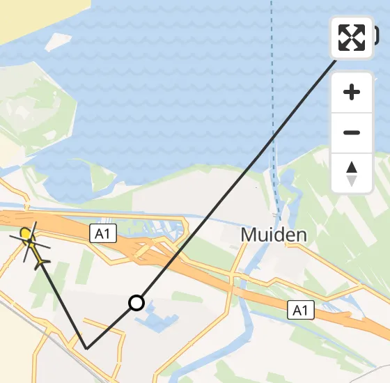 Vlucht Politiehelikopter PH-PXB van Muiden naar Weesp op vrijdag 3 januari 2025 14:17