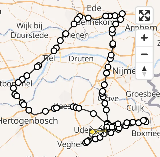 Vlucht Politiehelikopter PH-PXD van Vliegbasis Volkel naar Vliegbasis Volkel op vrijdag 3 januari 2025 15:26