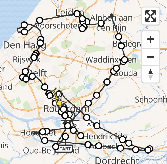 Vlucht Politiehelikopter PH-PXA van Heinenoord naar Rotterdam The Hague Airport op vrijdag 3 januari 2025 20:19