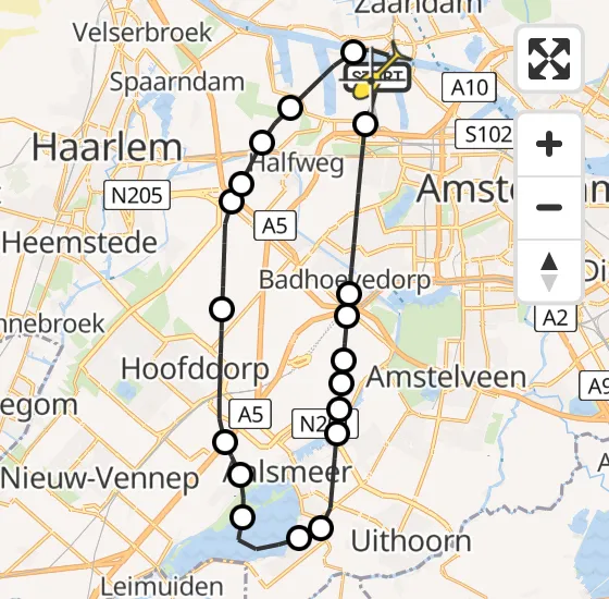 Vlucht Traumahelikopter PH-LLN van Amsterdam Heliport naar Amsterdam Heliport op vrijdag 3 januari 2025 23:30