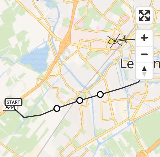 Vlucht Traumahelikopter PH-UMC van Wassenaar naar Leiden op vrijdag 3 januari 2025 23:48