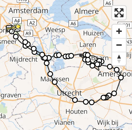 Vlucht Politiehelikopter PH-PXC van Schiphol naar Schiphol op zaterdag 4 januari 2025 13:06