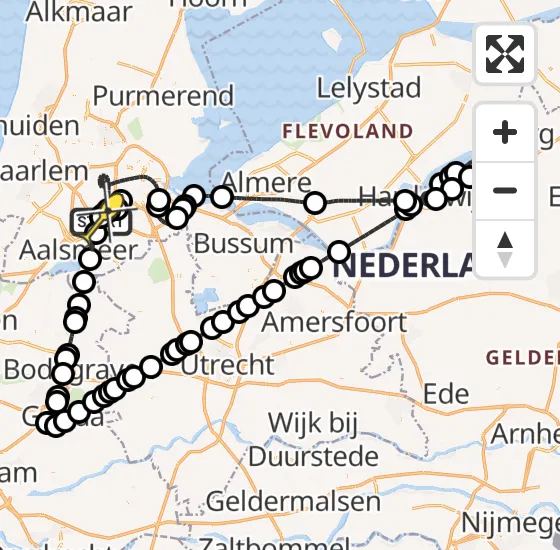 Vlucht Politiehelikopter PH-PXC van Schiphol naar Schiphol op zaterdag 4 januari 2025 15:53