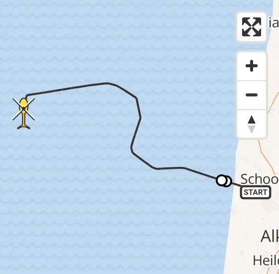 Vlucht Kustwachthelikopter PH-NCG van Schoorl naar  op zaterdag 4 januari 2025 17:13
