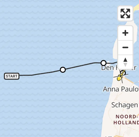 Vlucht Kustwachthelikopter PH-NCG van  naar Vliegveld De Kooy op zaterdag 4 januari 2025 18:30