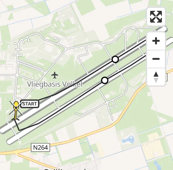 Vlucht Traumahelikopter PH-DOC van Vliegbasis Volkel naar Vliegbasis Volkel op zaterdag 4 januari 2025 23:00