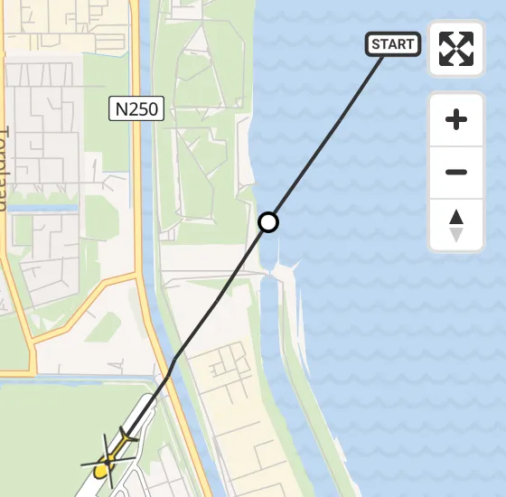 Vlucht Kustwachthelikopter PH-NCG van Den Helder naar Vliegveld De Kooy op zondag 5 januari 2025 17:25