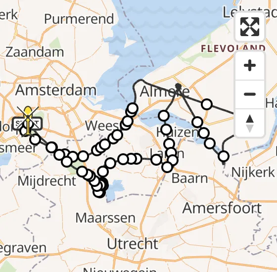 Vlucht Politiehelikopter PH-PXF van Schiphol naar Schiphol op maandag 6 januari 2025 19:12