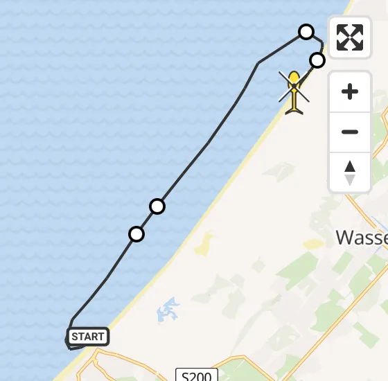 Vlucht Kustwachthelikopter PH-SAR van Den Haag naar Wassenaar op maandag 6 januari 2025 20:27