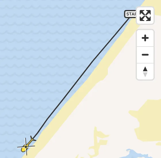 Vlucht Kustwachthelikopter PH-SAR van Wassenaar naar Wassenaar op maandag 6 januari 2025 20:58