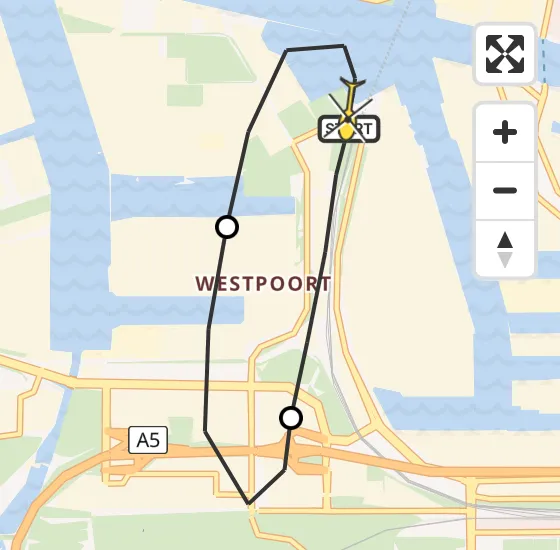 Vlucht Traumahelikopter PH-LLN van Amsterdam Heliport naar Amsterdam Heliport op maandag 6 januari 2025 21:18