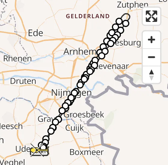 Vlucht Traumahelikopter PH-DOC van Vliegbasis Volkel naar Vliegbasis Volkel op dinsdag 7 januari 2025 5:39