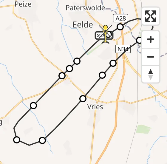 Vlucht Traumahelikopter PH-TTR van Groningen Airport Eelde naar Groningen Airport Eelde op dinsdag 7 januari 2025 10:09