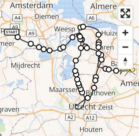 Vlucht Politiehelikopter PH-PXZ van Aalsmeer naar Hoogland op dinsdag 7 januari 2025 11:15