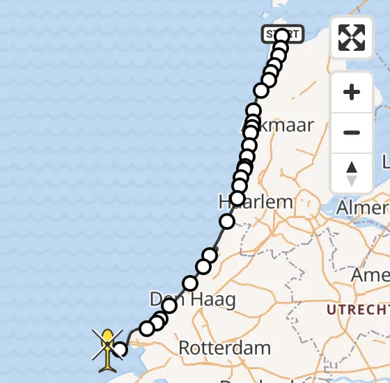 Vlucht Kustwachthelikopter PH-NCG van Vliegveld De Kooy naar  op dinsdag 7 januari 2025 12:48