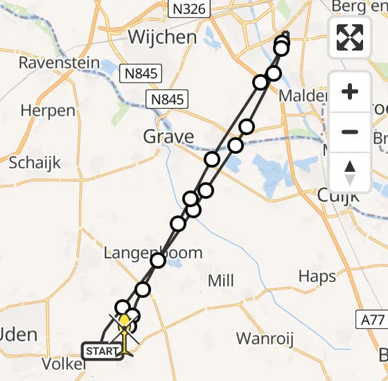 Vlucht Traumahelikopter PH-DOC van Vliegbasis Volkel naar Vliegbasis Volkel op dinsdag 7 januari 2025 12:54